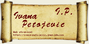 Ivana Petojević vizit kartica